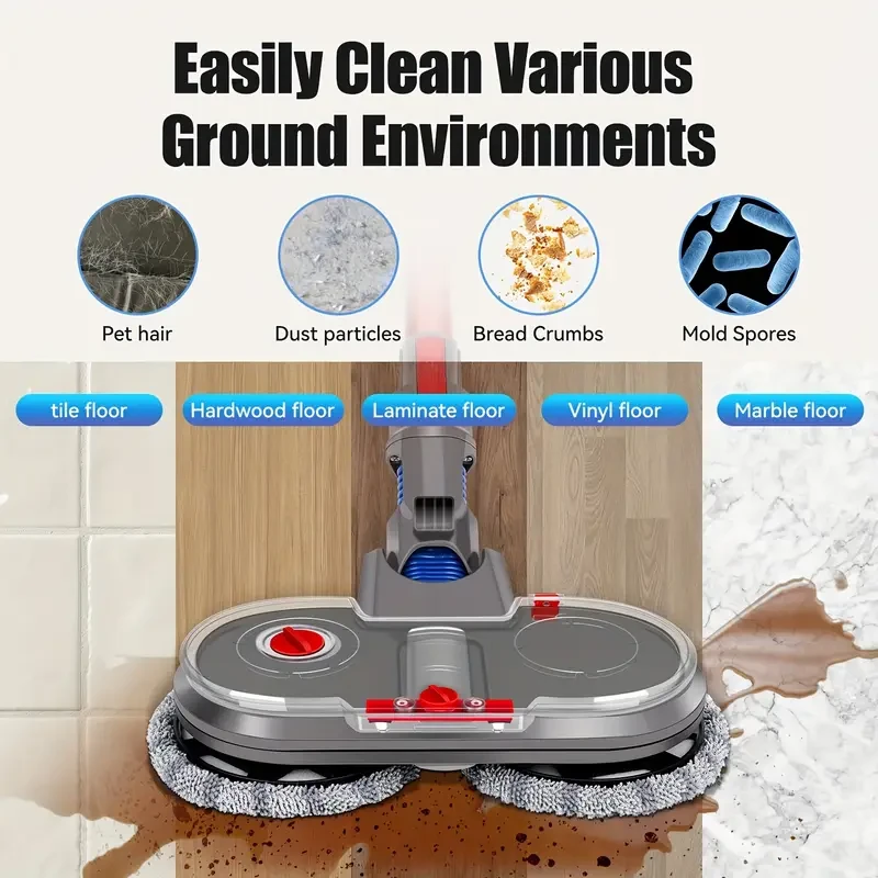 Electric Mop Head Brush for Dyson V7 V8 V10 V11 V15 Vacuum Cleaner