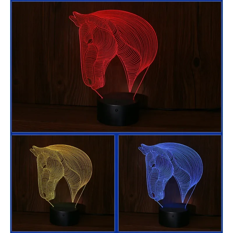 horse's head LED night lights