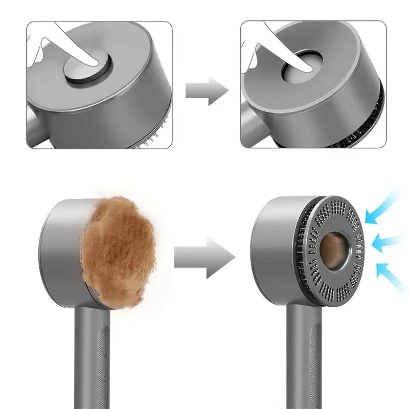 1pc PetPro ABS Round Pet Hair Remover Brush for Dyson V7 V8 V10 V11 V15