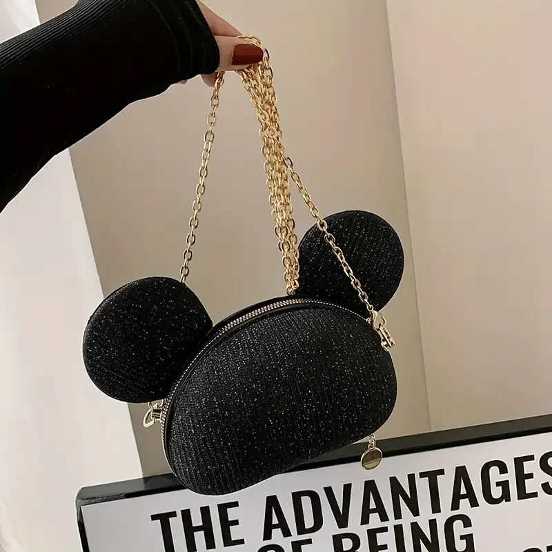 Elegant Glitter Crossbody Bag: Chic Polyester-Lined Accessory