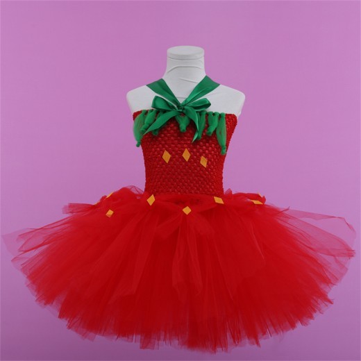 Children's Birthday Girls' Red Princess Dress