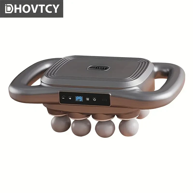 1pc Sleek Multifunctional Massage Gun with 8 Heads