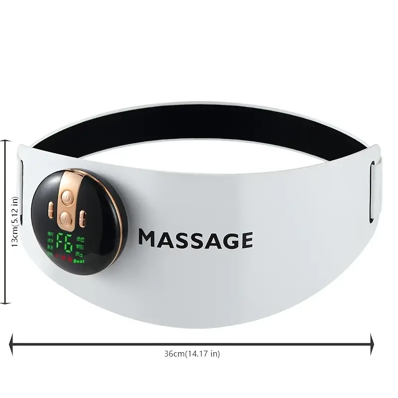 1pc Thermoplastic Elastomer Massage Belt with Heat and Vibration