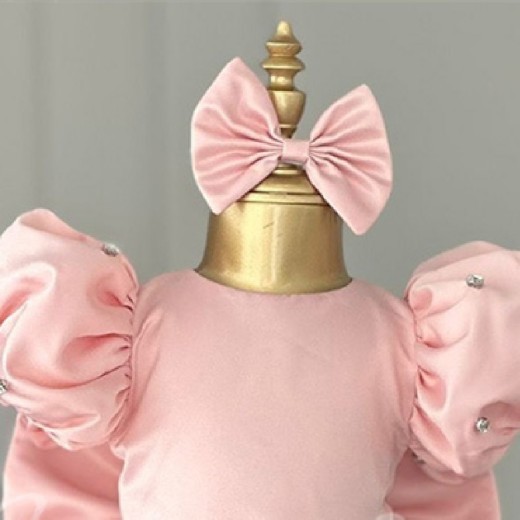 Children's Bubble Sleeve Bow Princess Dress