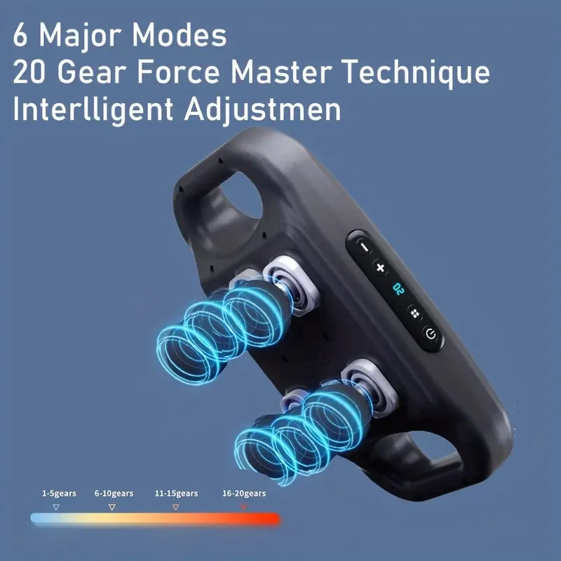 Fenash 6-Head Deep Tissue Massager with Rechargeable Nickel Battery