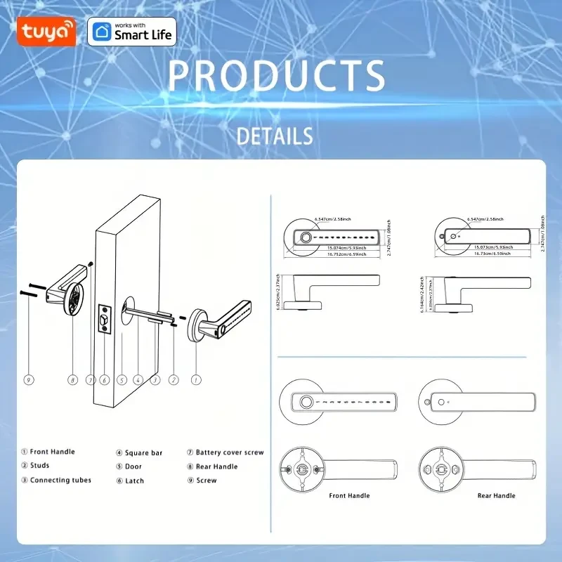 Tuya Smart Handle Door Lock