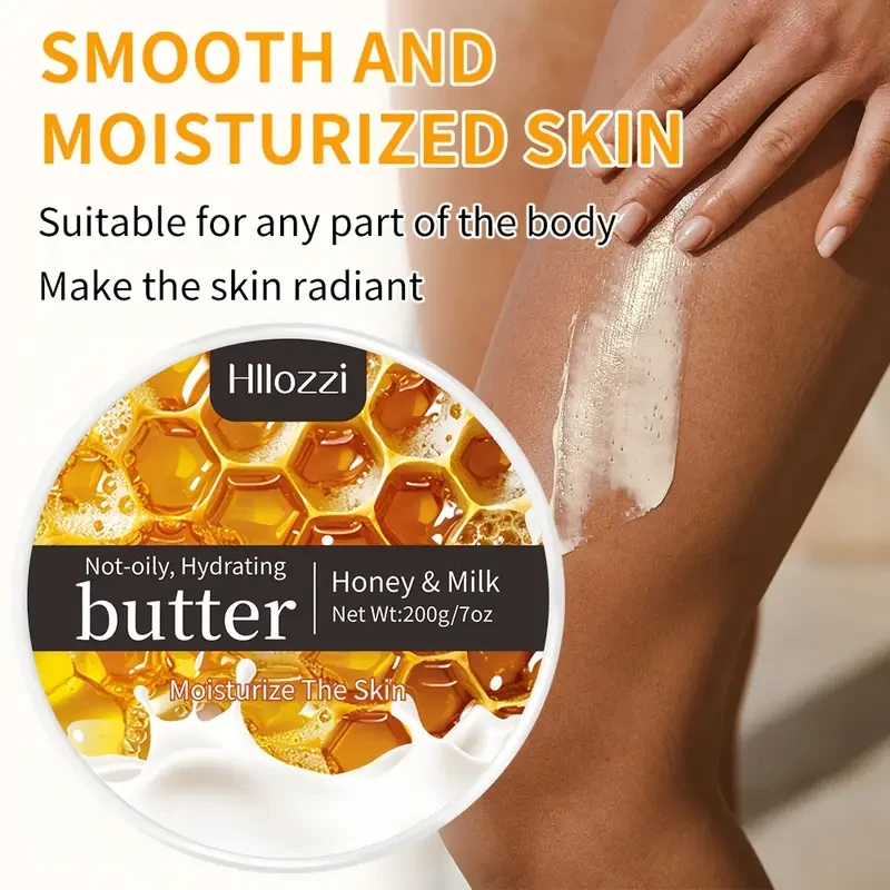 Hllozzi Honey & Milk Hydrating Body Butter, 7oz