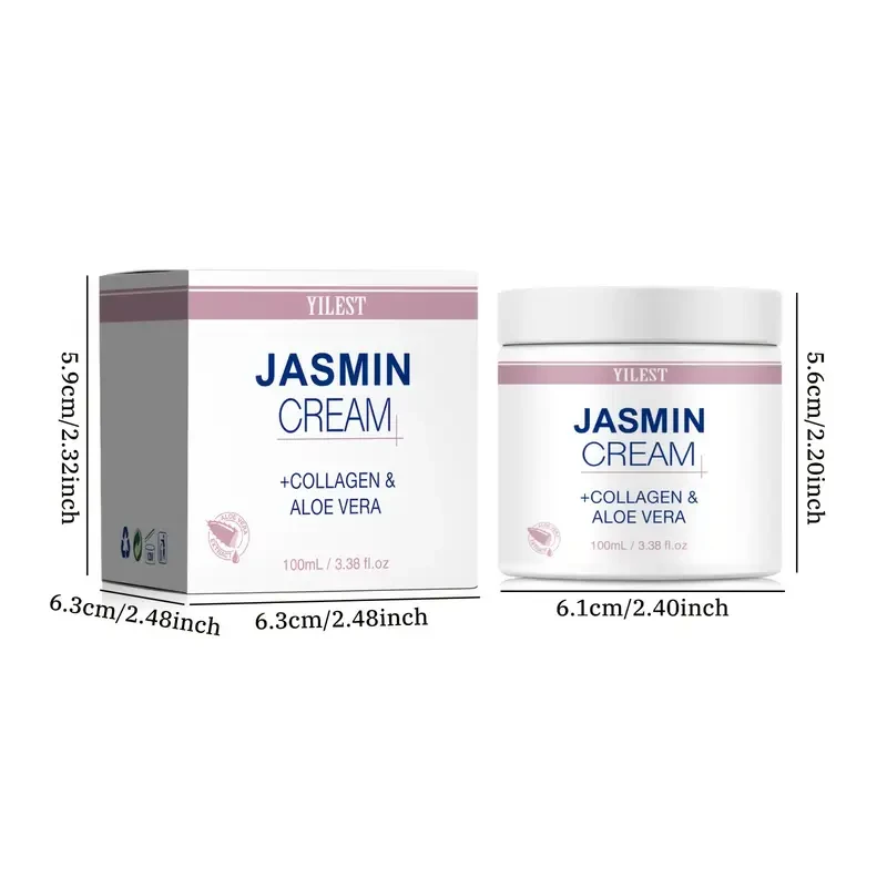 2pcs YILEST Jasmine Eye Cream with Hyaluronic Acid, Collagen & Aloe Vera