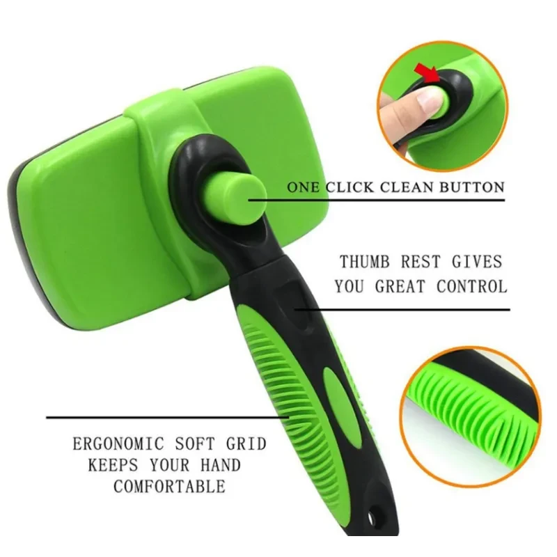 SELF CLEANING SLICKER BRUSH FOR PET