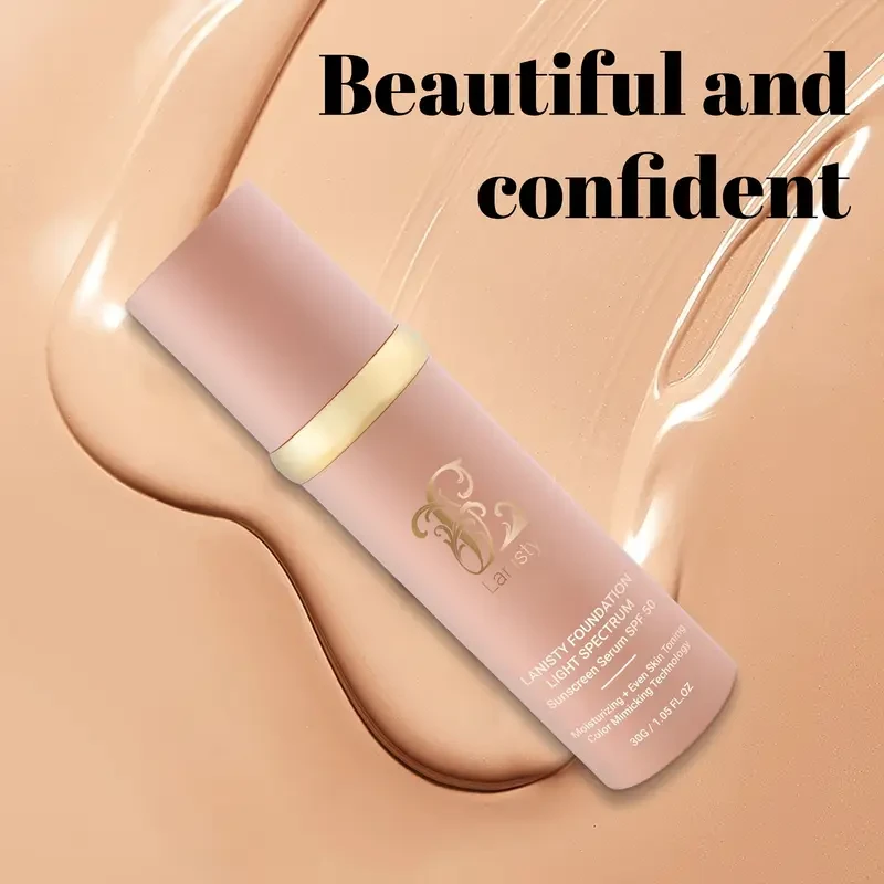 2-Pack Laiistry 4-in-1 Liquid Foundation, Concealer, Long-Lasting Full Coverage