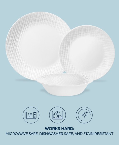 Linen Weave 12pc Dinnerware Set - Corelle