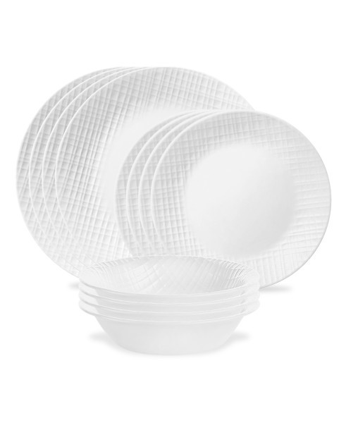 Linen Weave 12pc Dinnerware Set - Corelle