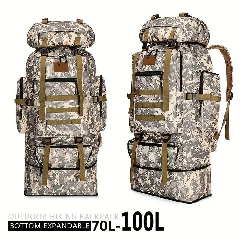 Expandable 70L-100L High Quality Tactical Hiking Backpack