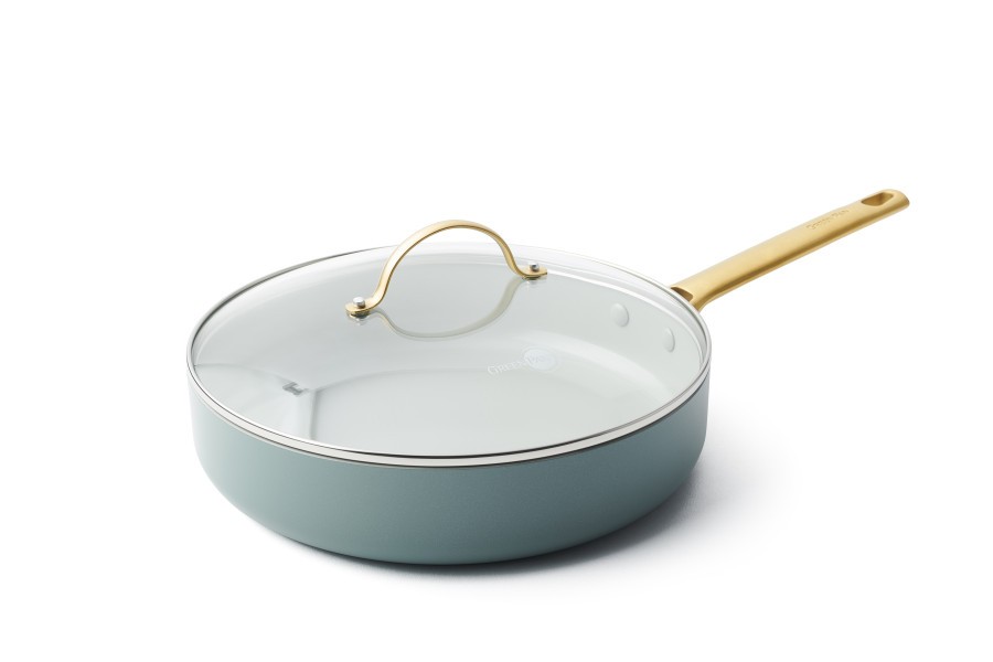 Padova Smokey Blue Covered Saut Pan 28cm/3.6L - GreenPan