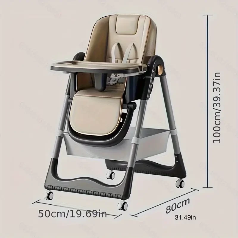Portable Foldable High Chair With Storage Bag