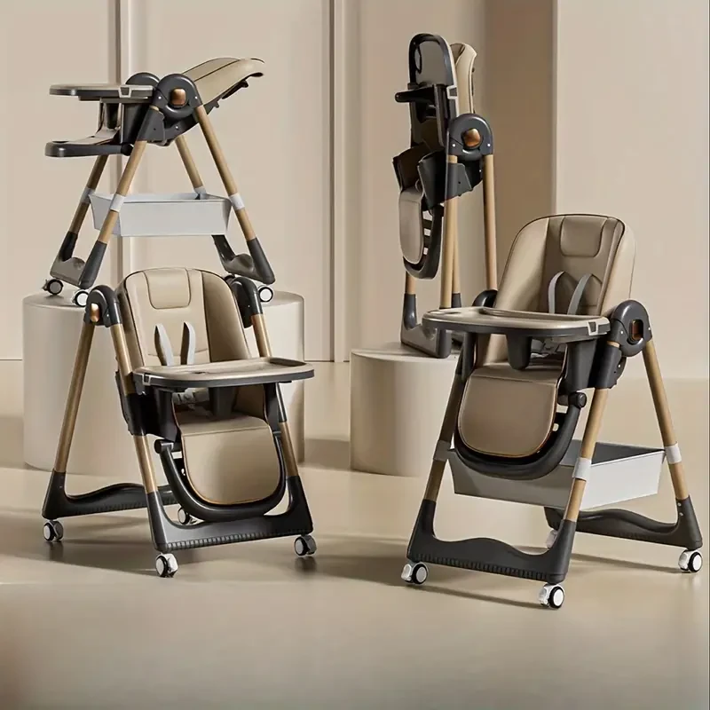 Portable Foldable High Chair With Storage Bag