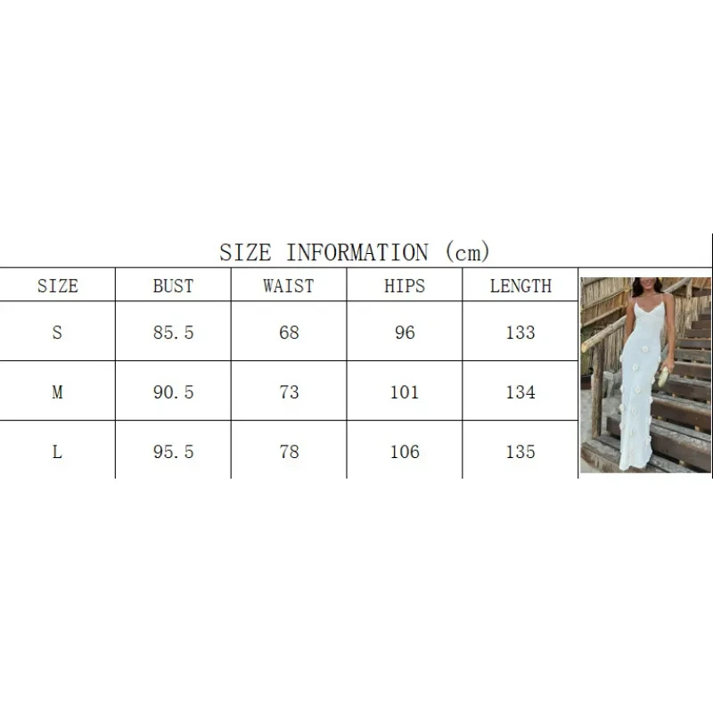 Women's Braces Skirt Three-dimensional Flower Knitted Backless Lace-up Dress