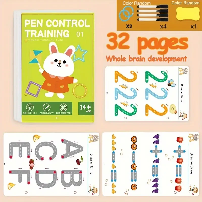 Montessori Magic Practice Copybook Set for Kids - Fun and Educational Writing Practice