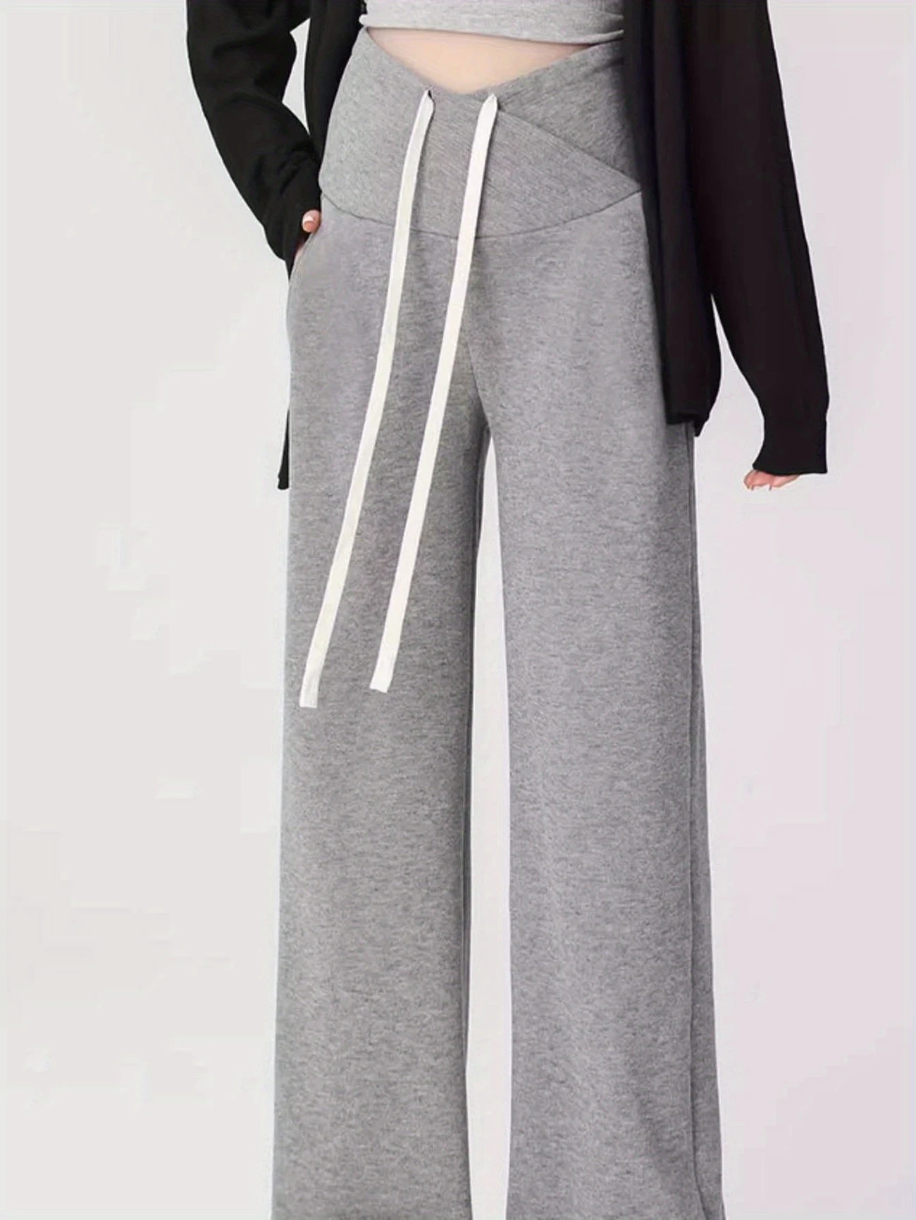 JOYNCLEON Maternity Comfortable Soft Wide Leg Pants for Women