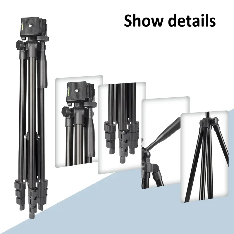 ZOMEI 51-Inch Adjustable Travel Tripod with Phone Stand and Clip
