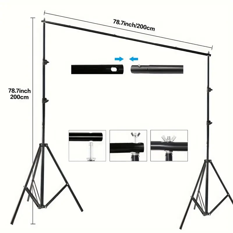 ZOMEI 200.0x199.9 cm Green Screen Background Stand Kit