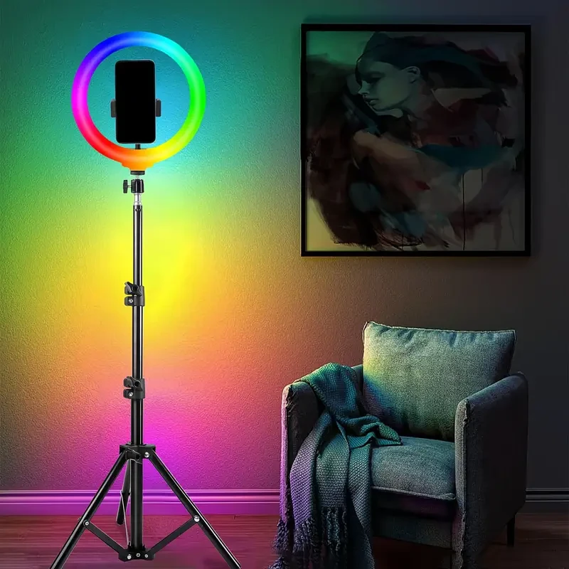 ZOMEI 25.4 cm RGB Selfie Ring Light, 38 Modes
