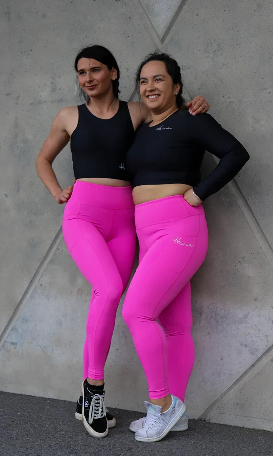 Tall Girl Premium Monarch Leggings - Vibrant Pink