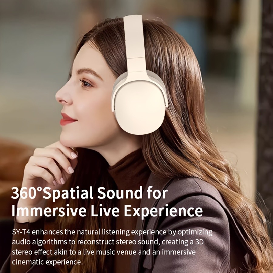 New Wireless Headset Headphone Stereo Noise Cancelling, Long Battery Life, E-sports Gaming Headset, Foldable Headphones Perfect Gift for Friends