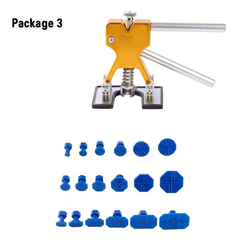 Fix Car Dents Instantly - Paintless Body Dent Repair Kit with Puller Tabs & Mats for Minor Damage, Optional Accessories Available