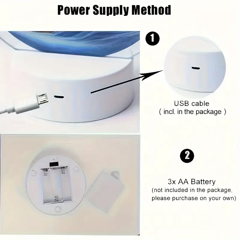 1pc LAQIUIUE 3D Dynamic Sand Art Lamp