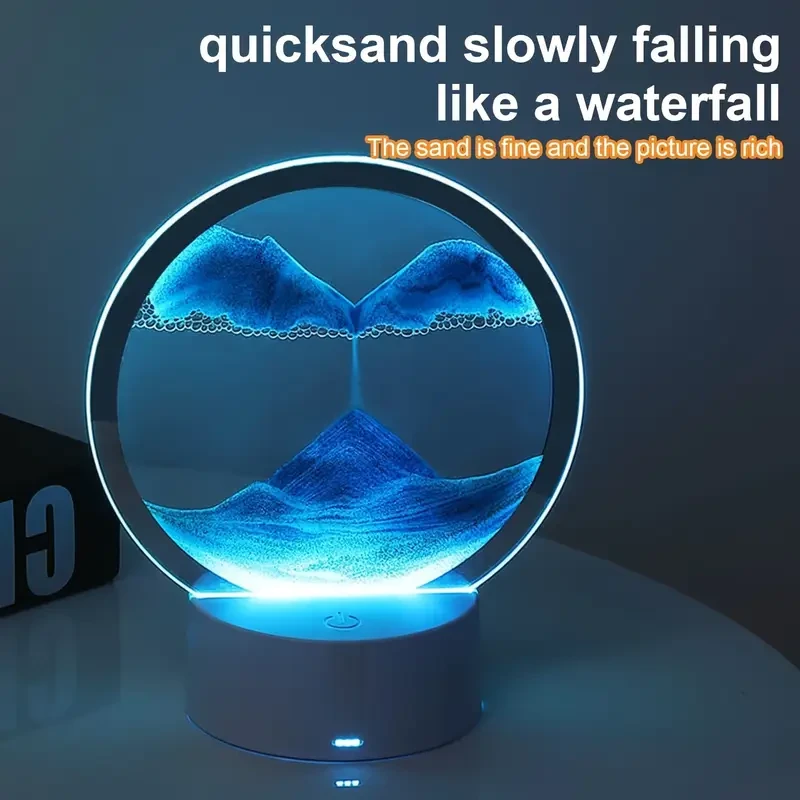 1pc LAQIUIUE 3D Dynamic Sand Art Lamp