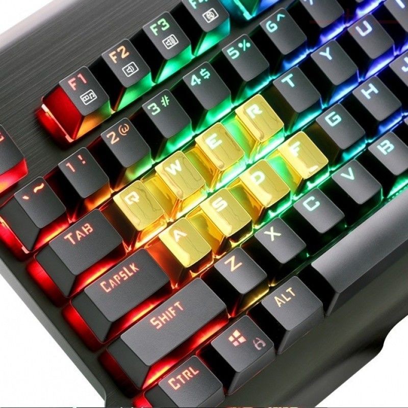 Redragon 12 Tasti PBT Doppio Colpo di Iniezione Retroilluminato Metallic Elettrolitico Colore Rosso Keycaps per Interruttore Meccanico Tastiere