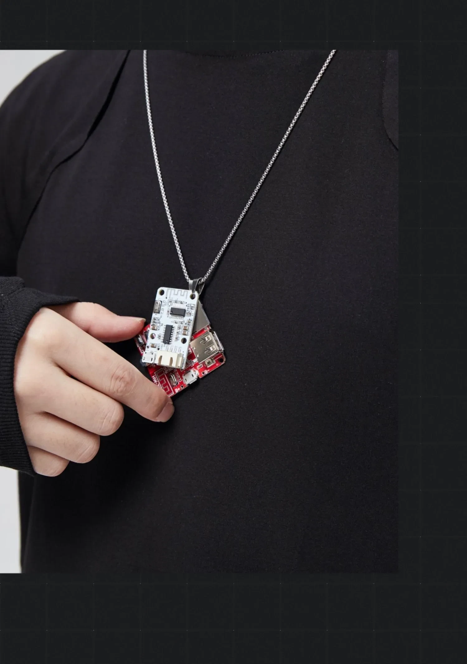 Mechanical Style Accessory Double Pendant Necklace