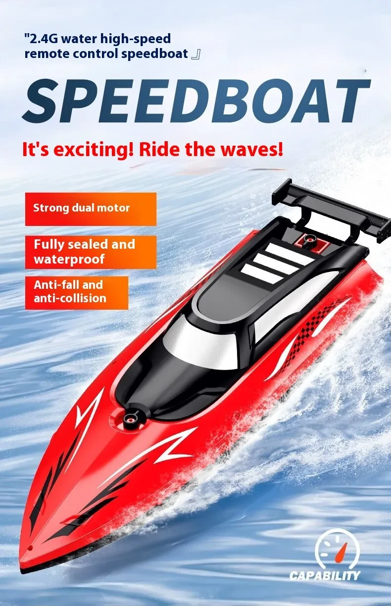Remote-control Ship Electric Toy Charging Speedboat Double Propeller
