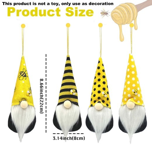 Bee Festival Cute Doll Rudolf Faceless Plush Doll Pendant