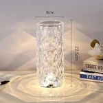Touching Control Rose Crystal Lamp