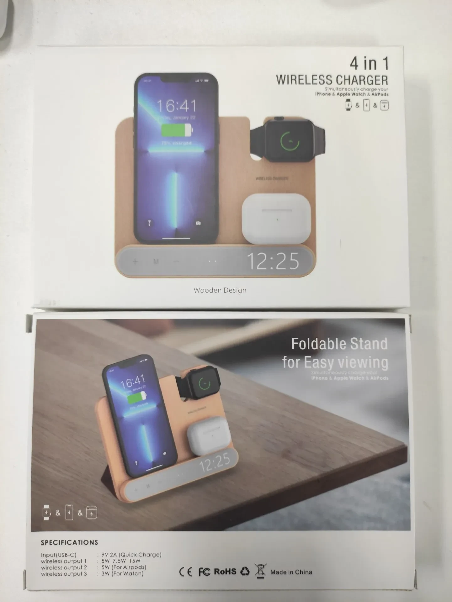 Smart Phone Headset Watch Three-in-one Wireless Charger