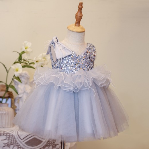 Little Host Flower Girl Princess Dress Girl Tulle Tutu Western Style