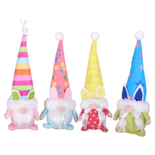 Easter Decorative Creative Faceless Standing Posture Pointed Hat Rabbit Doll Ornaments
