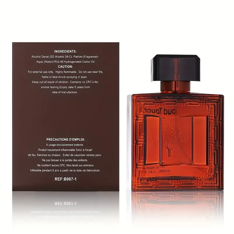 Men's Eau de Parfum - Luxurious Woody Scent with Ebony