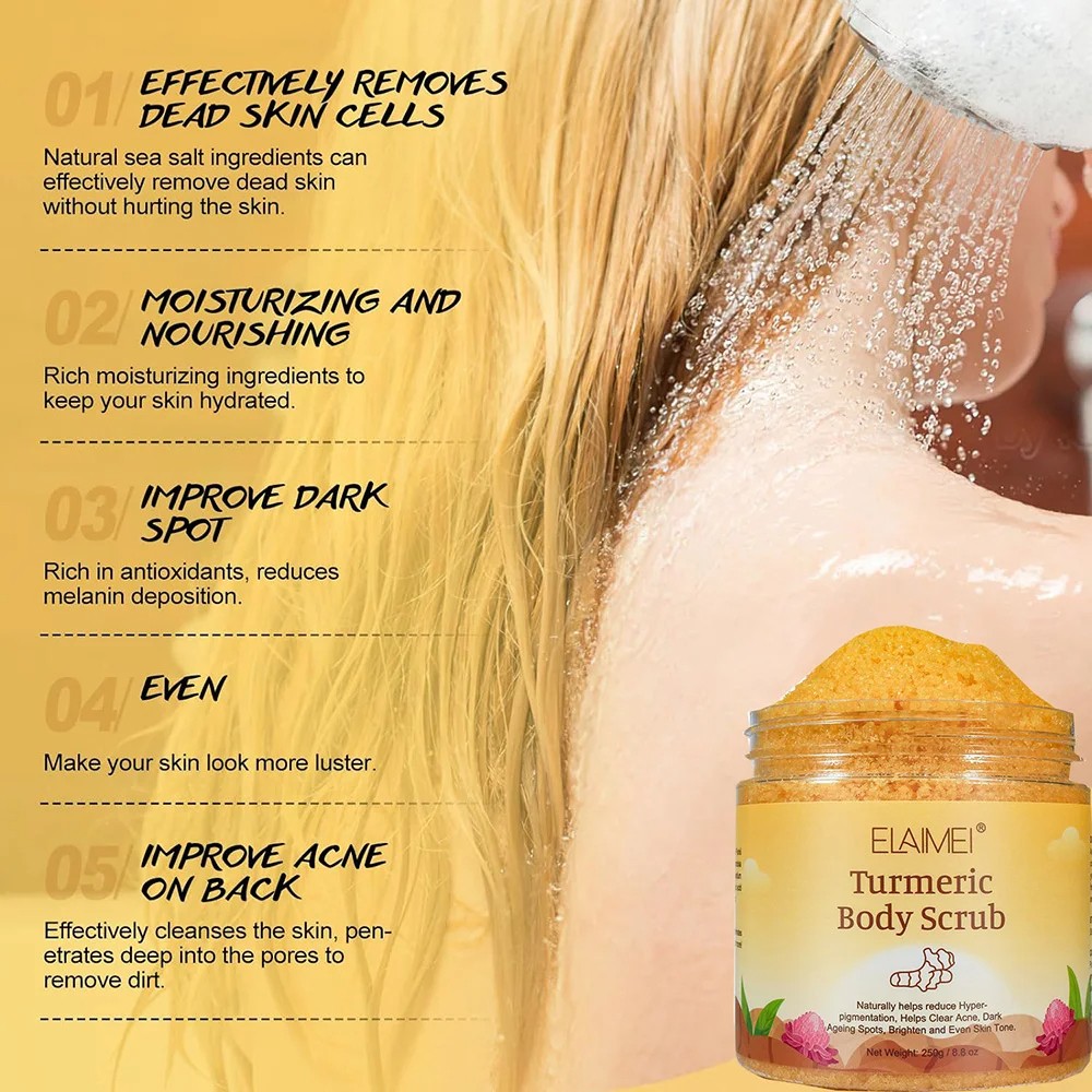 Matcha & Himalayan Salt & Turmeric Body Scrub  Whitening, Anti-Oxidation, Reduces Acne & Pimples