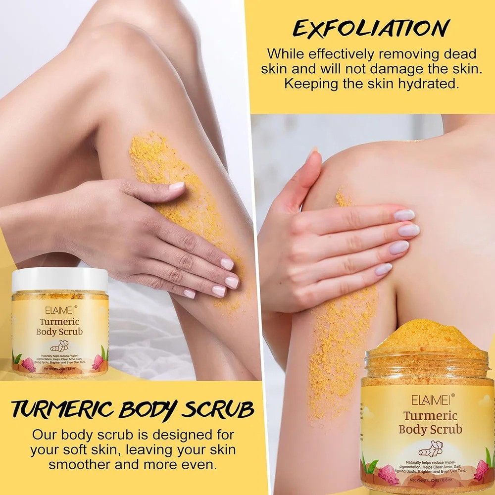 Matcha & Himalayan Salt & Turmeric Body Scrub  Whitening, Anti-Oxidation, Reduces Acne & Pimples