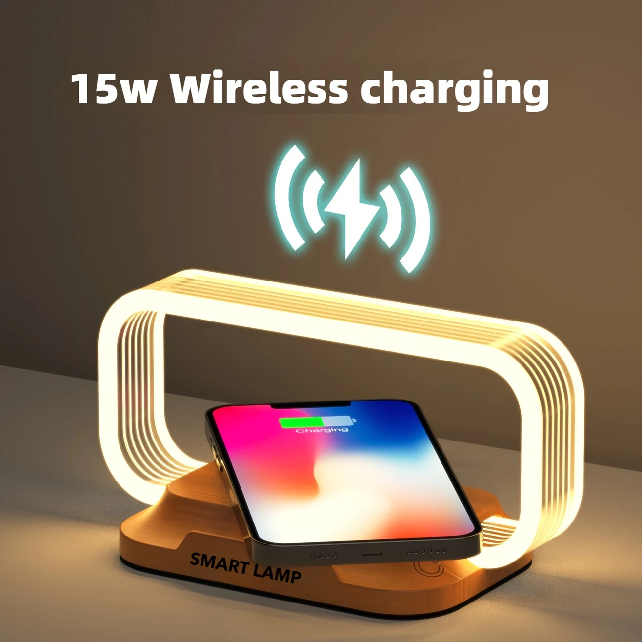 Multifunctional Touch-Controlled LED Desk Lamp with Wireless Charging and Phone Stand Adjustable Brightness for Bedrooms, Offices, and Studies