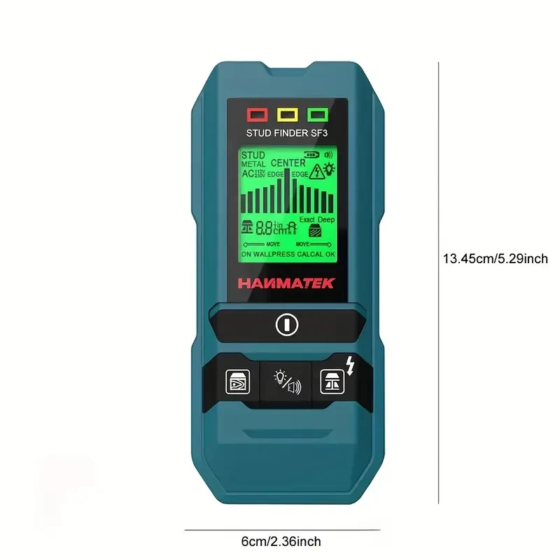 HANMATEK SF3 Stud Finder Wall Scanner with Audio Alarm & HD LCD Display