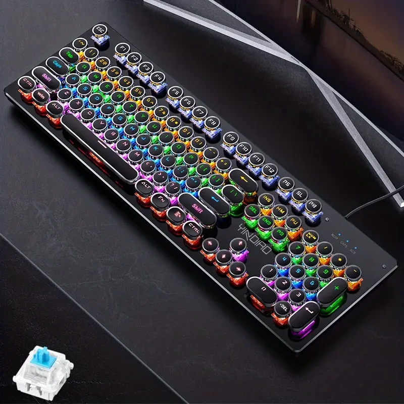 YinDiao Pro Gaming Keyboard - 104-Key Ergonomic Design