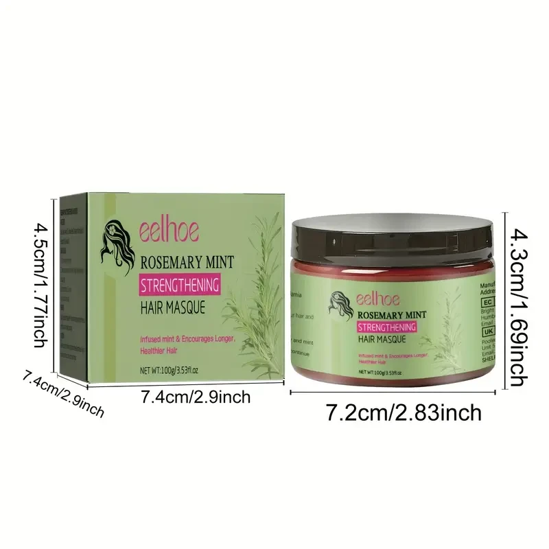 Rosemary Hair Mask Deeply Smooths Dry, Frizzy And Fluffy Hair Care 100ml