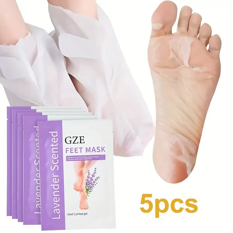 5pcs GZE Foot Mask for Dry, Rough Feet