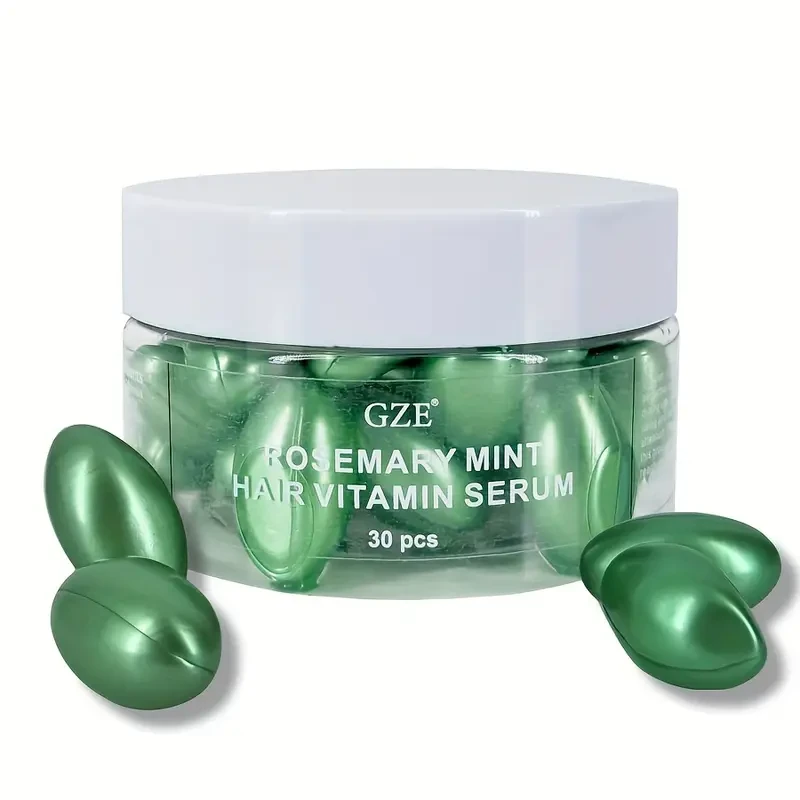 GZE ROSEMARY MINT HAIR VITAMIN SERUM for Hair Strenghtening with Jojoba Oil & Castor Oil