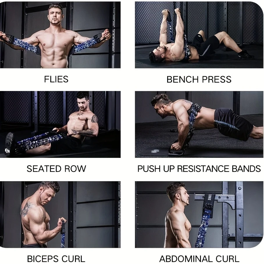 Versatile Resistance Bands for Push-Ups & Chest Workouts