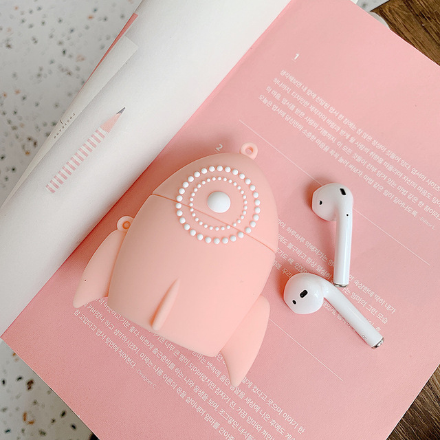 Compatible with Apple, Pink rocket airpods2 protective cover